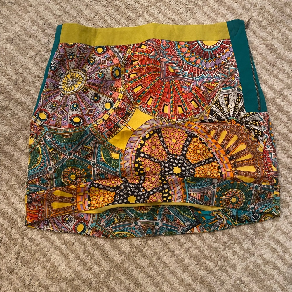 Colorful Geometric Paisley Mini Skirt